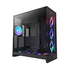NZXT H9 Flow RGB+ (2025) Dual-Chamber MidTower Case w/ RGB Fans & Control Hub - All Black CM-H92FB-P1.ME
